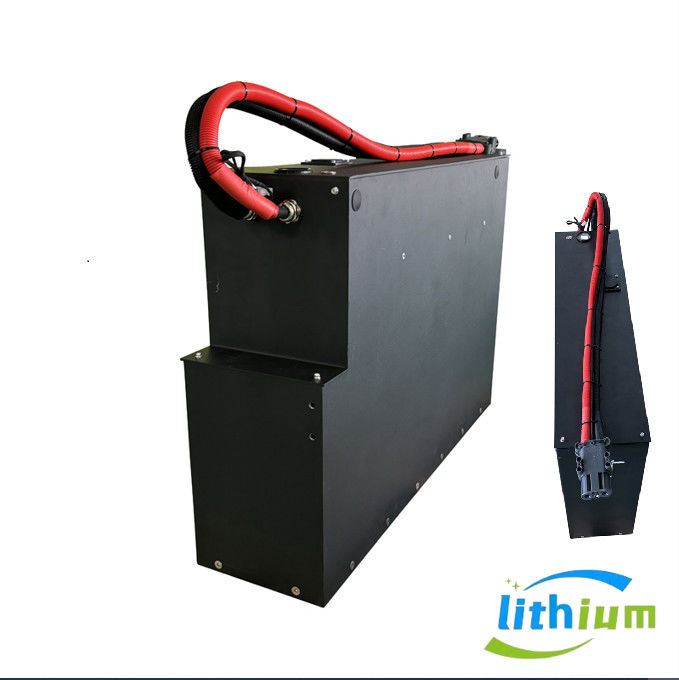 Baterai forklift listrik hitam 404Ah Ultra-discharge untuk cepat 2-4 jam pengisian
